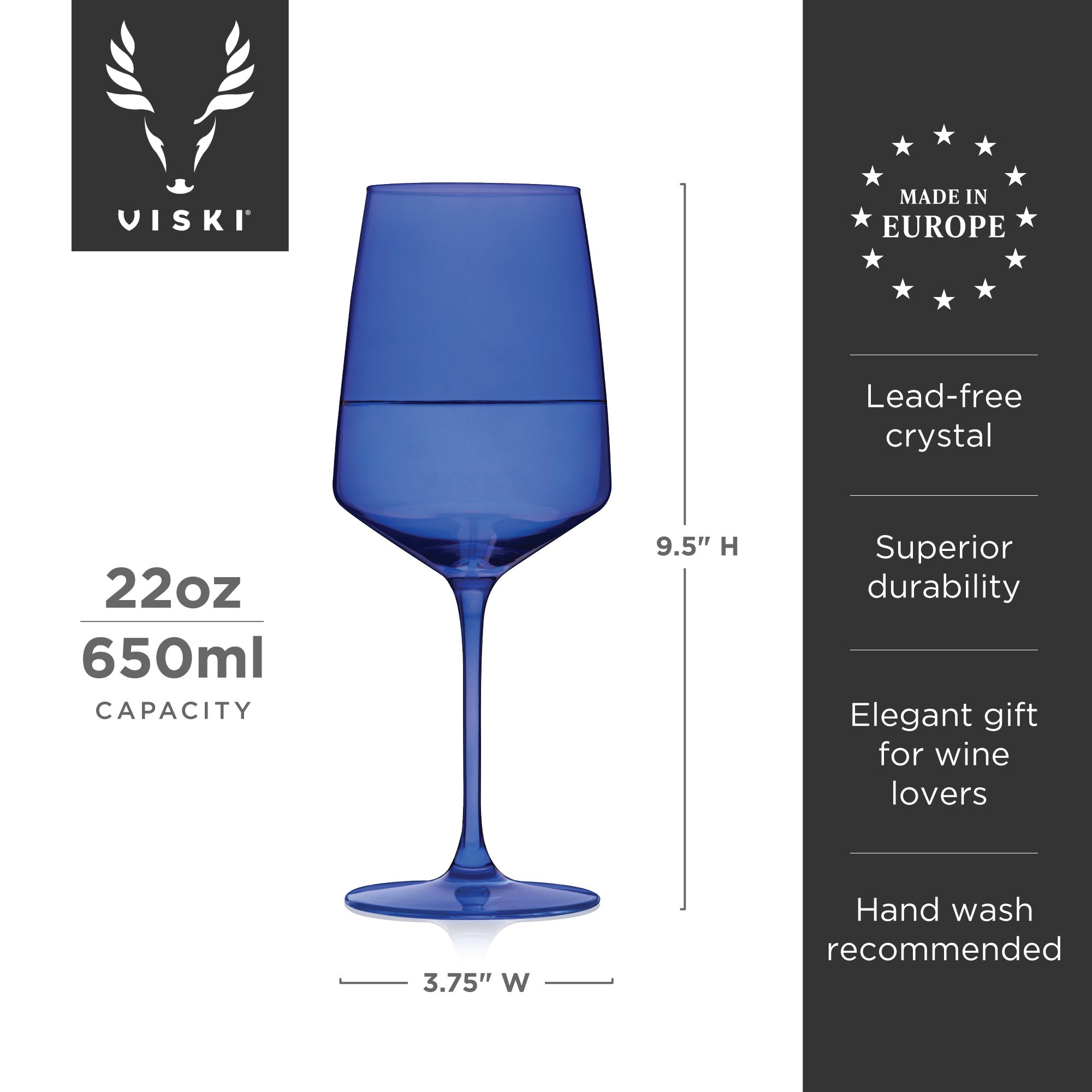 Premium Nouveau Crystal Wine Glasses - Set of 4 Elegant Stemware for Red & White Wine - Perfect for Beachside Dining, Romantic Dinners & Wedding Gifts