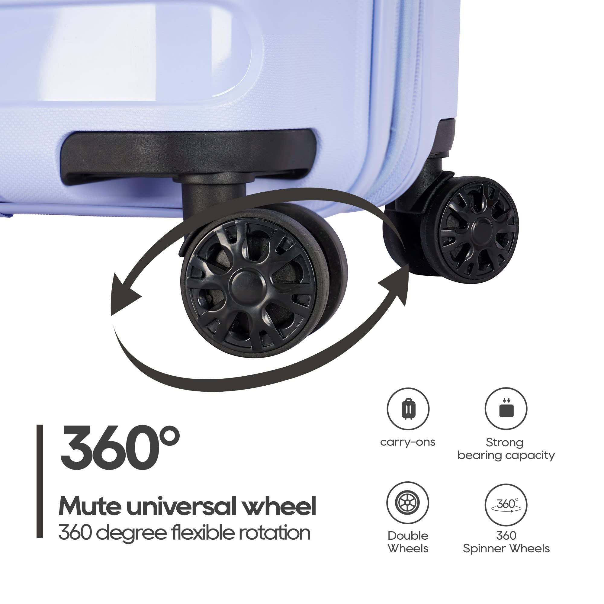 Expandable 2-Piece Luggage Set with Spinner Wheels & TSA Lock - 20
