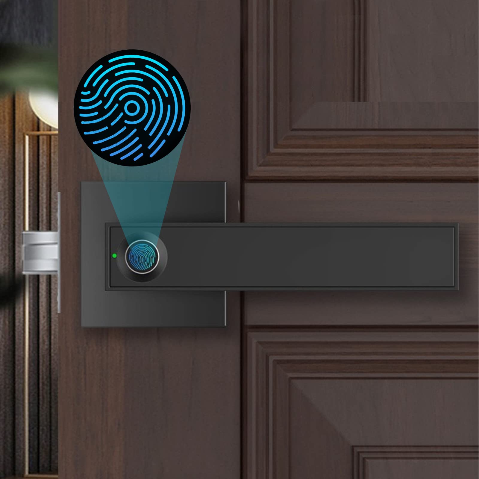 Smart Fingerprint Door Lock - Keyless Entry, Easy Installation, Secure Home & Office Access - Perfect for Front Doors, Apartments & Vacation Rentals