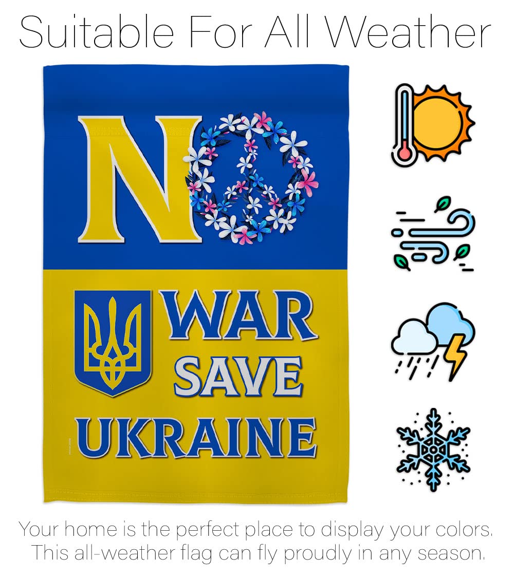 Breeze Decor Ukraine Support Garden Flag - Double-Sided Yard Banner for Home & Outdoor Decor