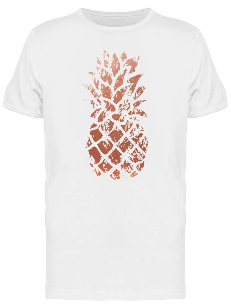 Smartprints Copper Pineapple Graphic T-Shirt for Men - Soft Cotton Casual Tee for Summer, Beach, and Streetwear Fashion