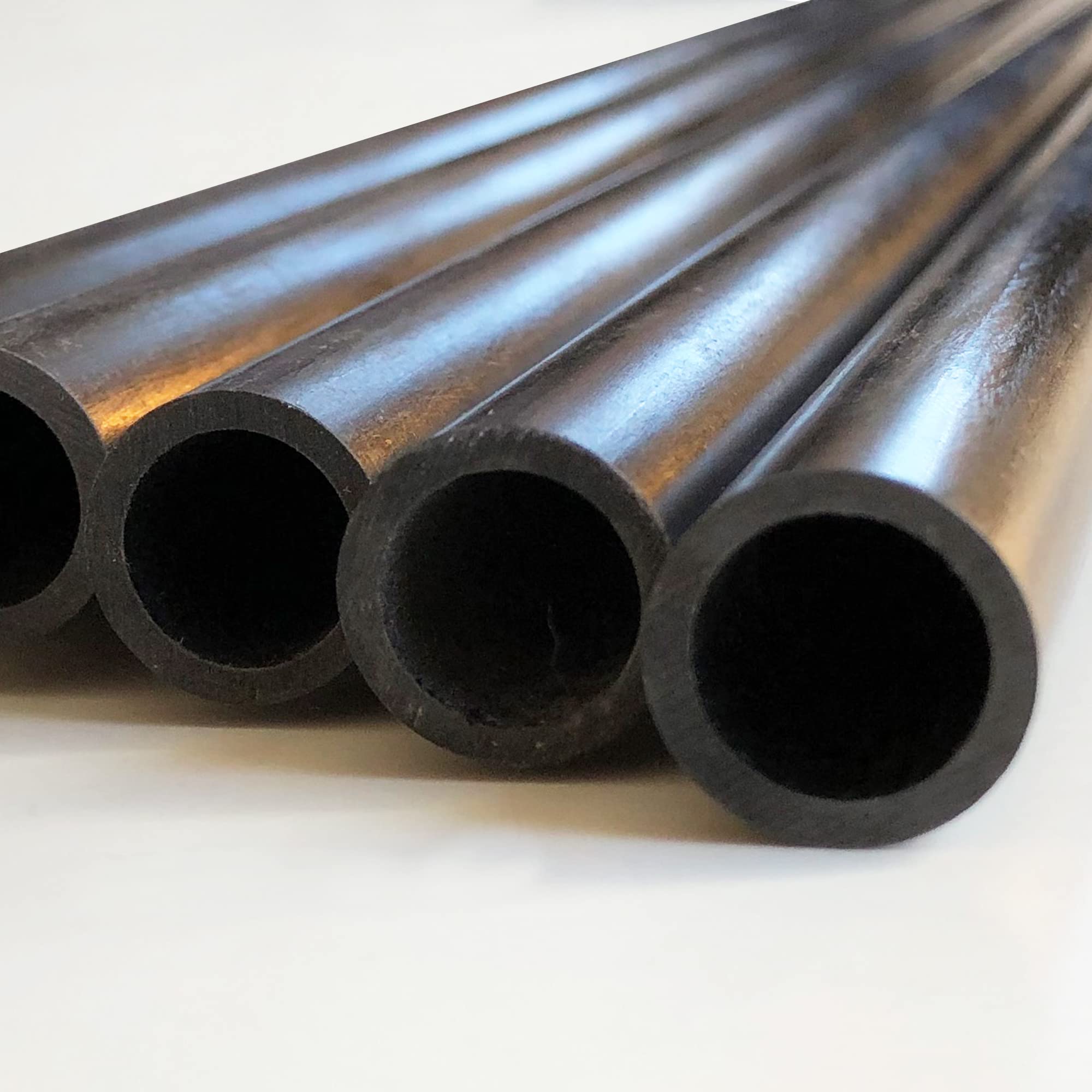 12mm x 8mm x 1000mm Carbon Fiber Tube - Pultruded Round Hollow Carbon Fiber Rods with Black Matte Finish - Lightweight High-Strength Carbon Fiber Shafts for RC Planes, Drones, Boat Building, DIY Crafts and Model Making Projects