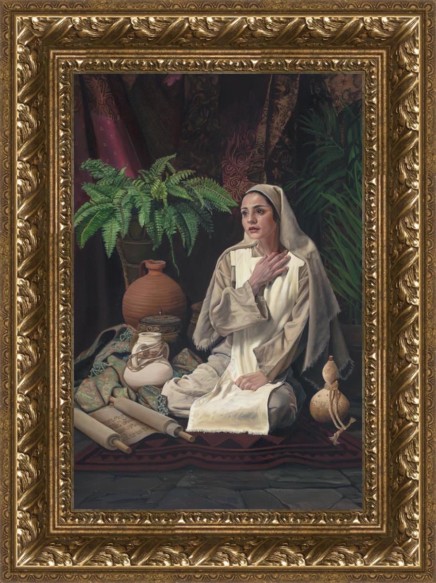 Behold Thy Handmaiden - Elegant Christian Home Decor for Prayer & Meditation | Perfect for Church Altars, Home Worship Spaces & Gift Giving
