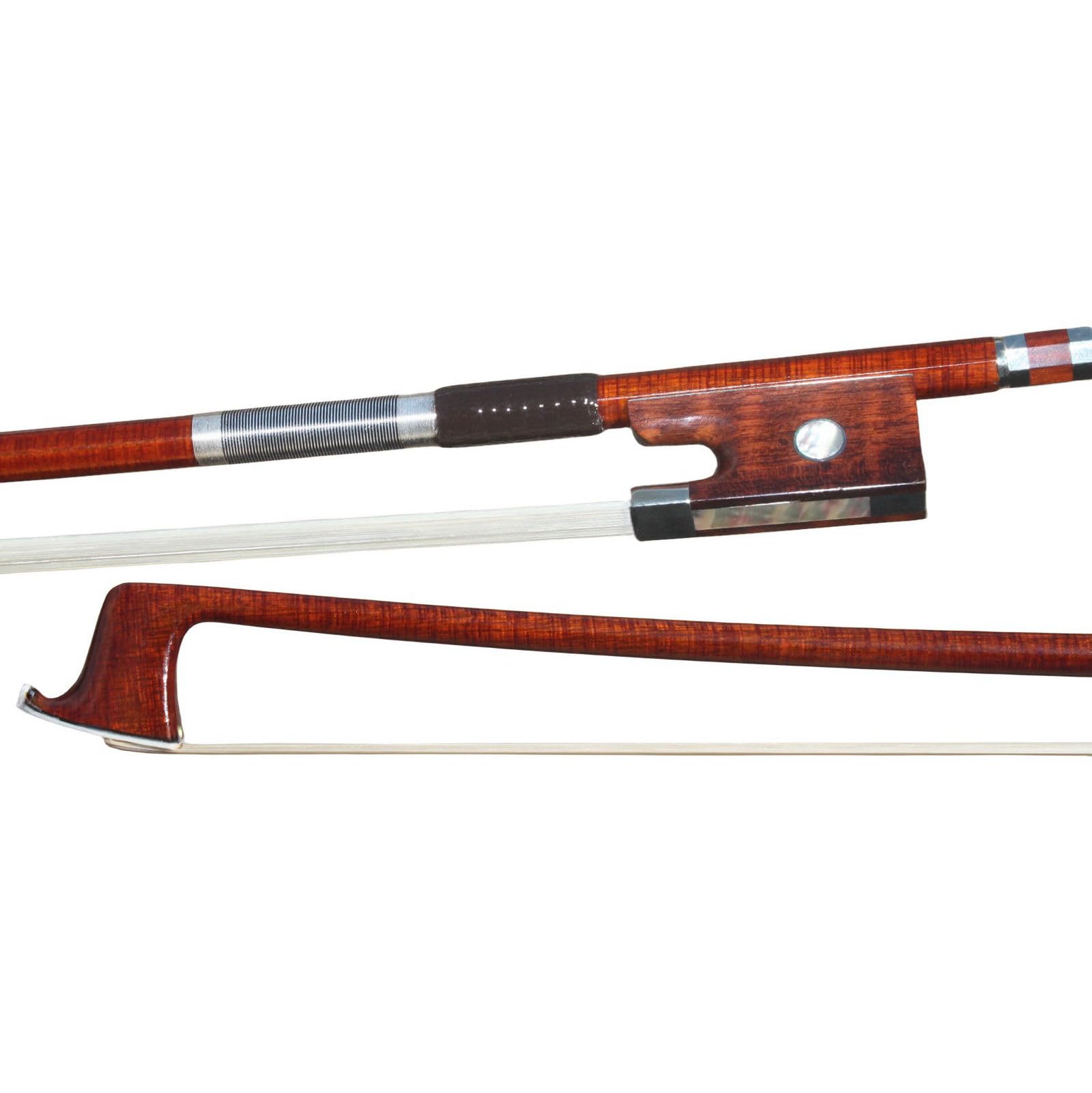Carbon Fiber Violin Bow 4/4 Size - Hybrid Pernambuco Wood for Professionals & Students - Perfect for Performances & Practice