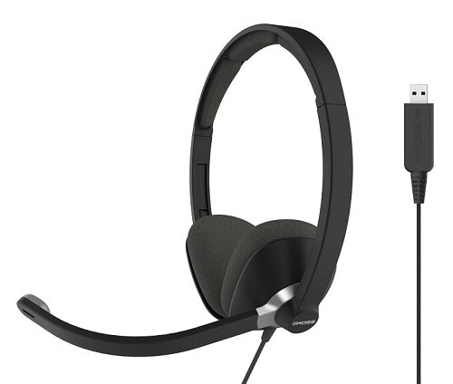 Koss CS300 USB Stereo Communication Headset with Noise Canceling Mic - Premium PC Gaming Headphones for Online Meetings, Streaming & Call Centers