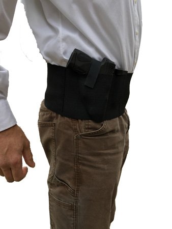 Left & Right Hand Side Draw Belly Band Gun Holster for Concealed Carry - Comfortable & Adjustable for Running, Hiking & Everyday Wear