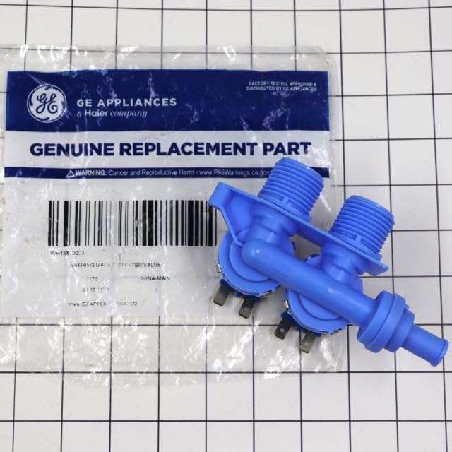 WH13X10023 Washing Machine Water Inlet Valve Replacement Part - Compatible with GE, Hotpoint & More - Easy DIY Installation for Laundry Room & Home Appliance Repair