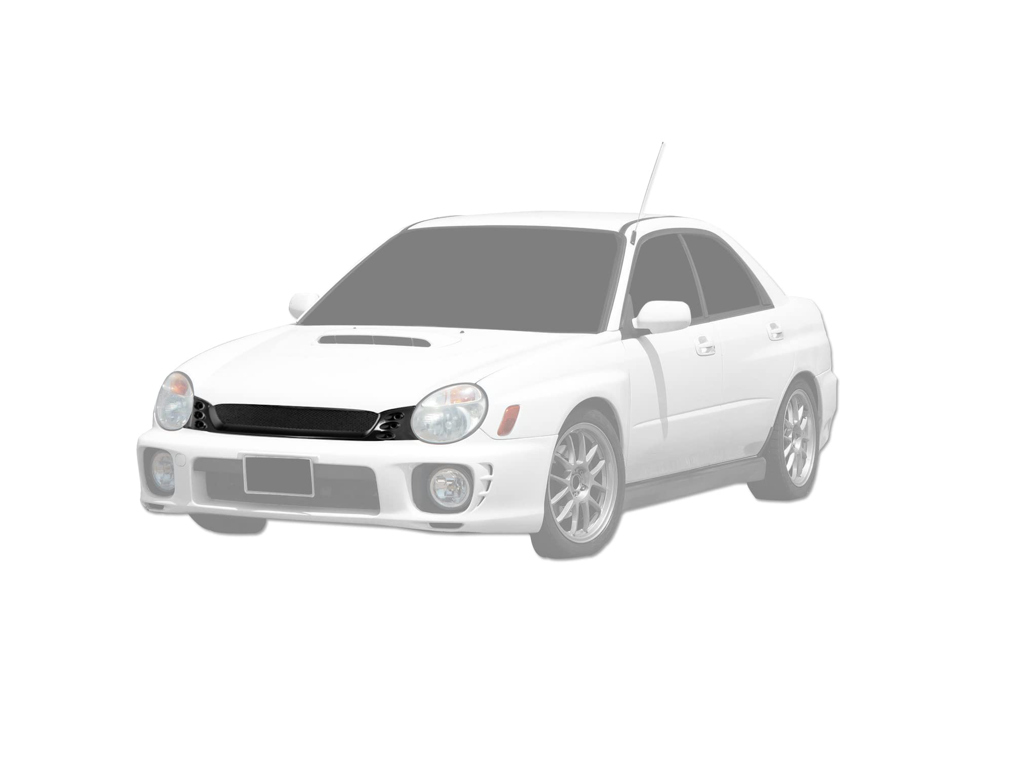 Armordillo USA 7150058 Gloss Black Mesh Front Grill Grille for 2002-2003 Subaru Impreza | Upgrade Your Car's Style & Protection | Perfect for Street Racing & Car Shows