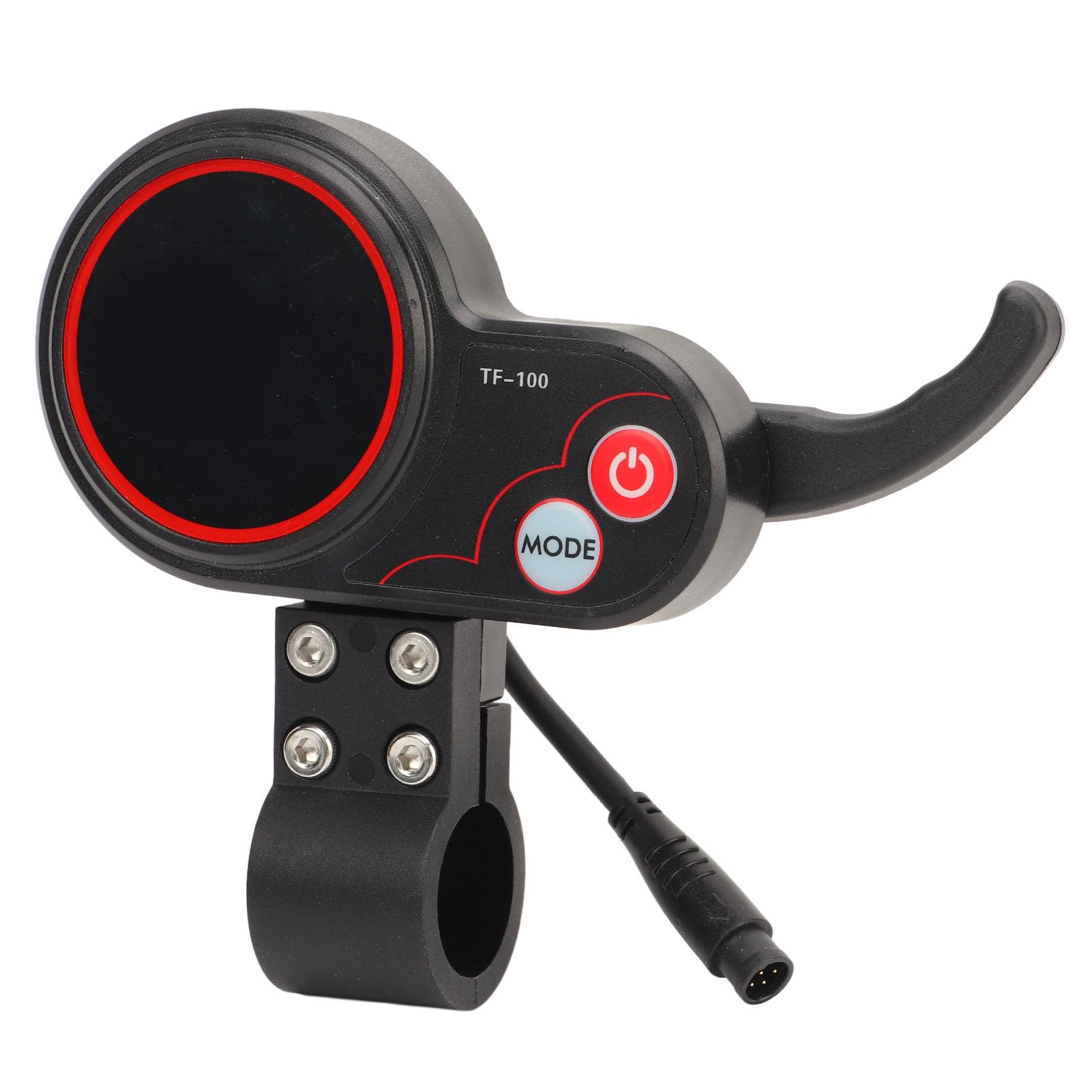 Fockety Electric Thumb Throttle with LCD Display - 6 Pin Connector for Kugoo M4 Scooter - Speed Gear & Power Mode Control - Perfect for Commuting & Urban Riding