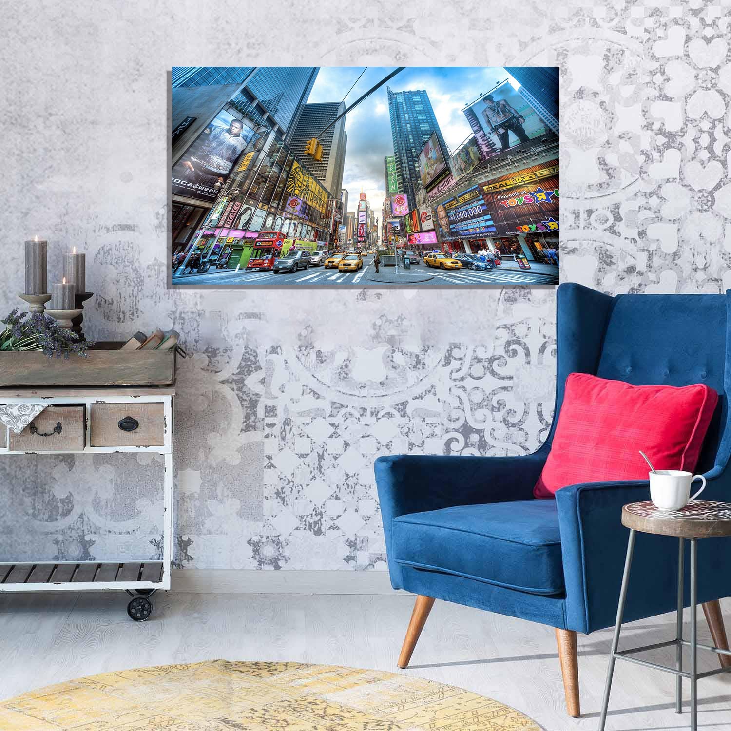 New York Canvas Art - Stunning Landscape Wall Painting, Framed & Ready to Hang - Perfect for Home, Office, Bedroom Decor | Wall Art for Living Room, Dining Area & Workspace