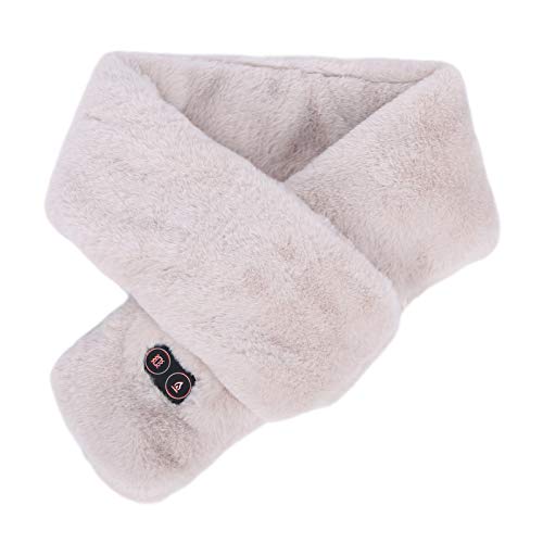 Electric Heated Scarf for Men & Women - USB-Powered Winter Neck Warmer for Camping, Hiking & Skiing - Cozy Heating Scarf Gift for Christmas & Valentine's Day (Khaki) | Perfect for Outdoor Adventures & Cold Weather Activities