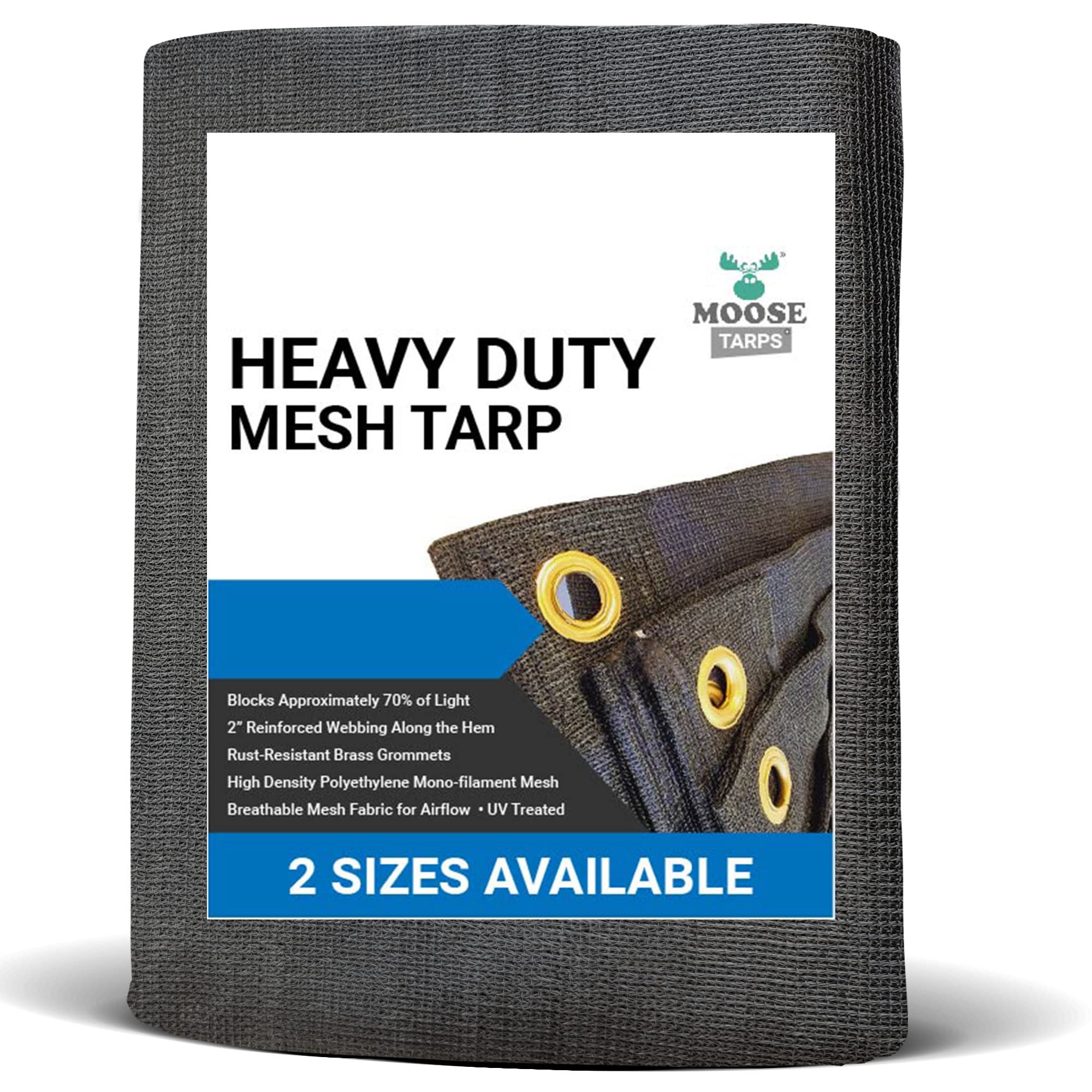 Heavy Duty 12' x 20' Black Mesh Tarp - UV Resistant, Waterproof & Tear Proof Sun Shade Cover for Patio, Canopy Tent, Truck, Camping, Pool Shelter | Indoor & Outdoor Use for Sun Protection & Privacy