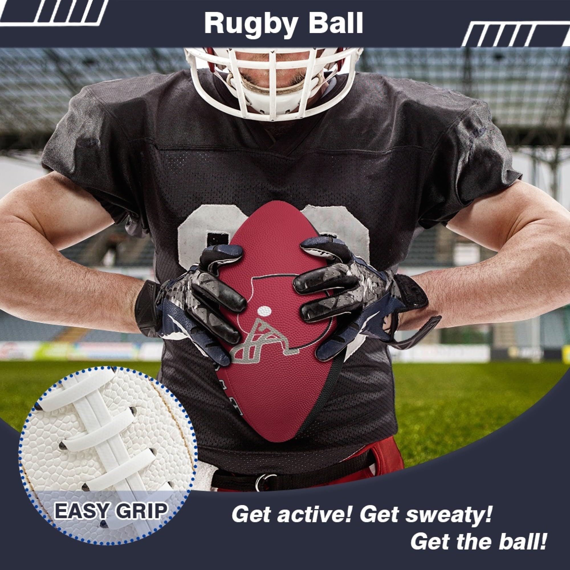 Personalized 12 Inch Custom Football - Add Any Name & Number - Perfect for Youth, Boys, Men & Women - Ideal Gift for Football Fans - Great for Games, Training & Decor