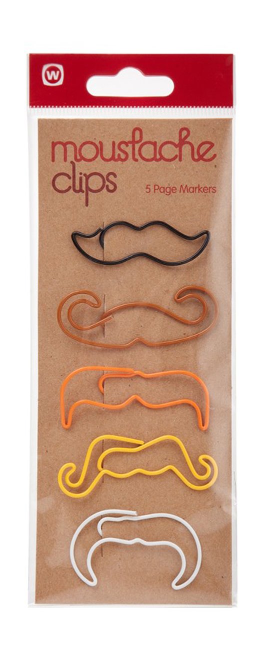 NPW-USA Mustache Shaped Paper Clips - Fun & Unique Office Supplies for Organizing Documents, Perfect for Gifts, Parties & Creative Workspaces