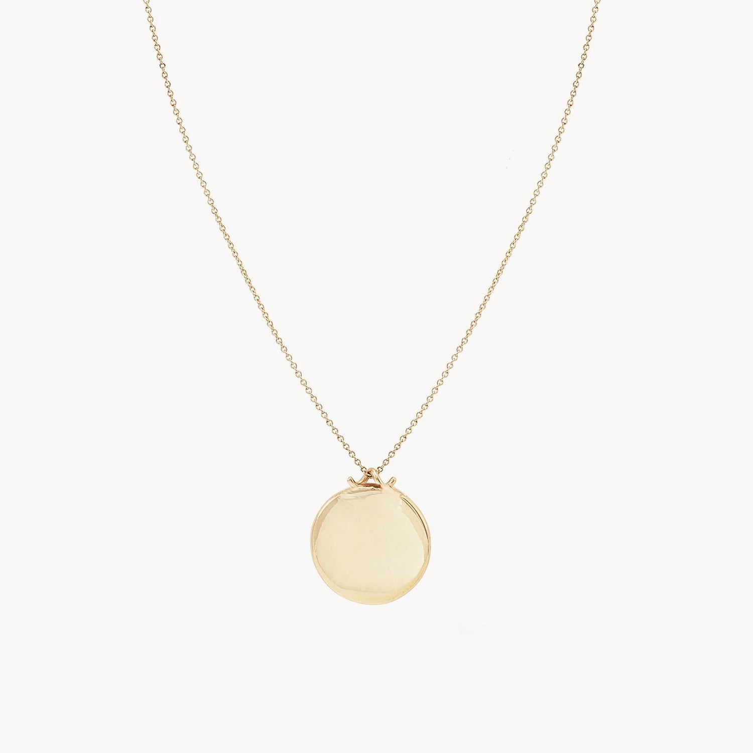14K Yellow Gold Engravable Larger Imprint Forest Necklace - Perfect for Nature Lovers, Personalized Gifts & Special Occasions