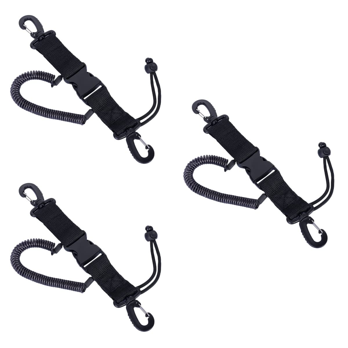 INOOMP 3pcs Black Lanyard - High Strength Camera Strap for Underwater Photography