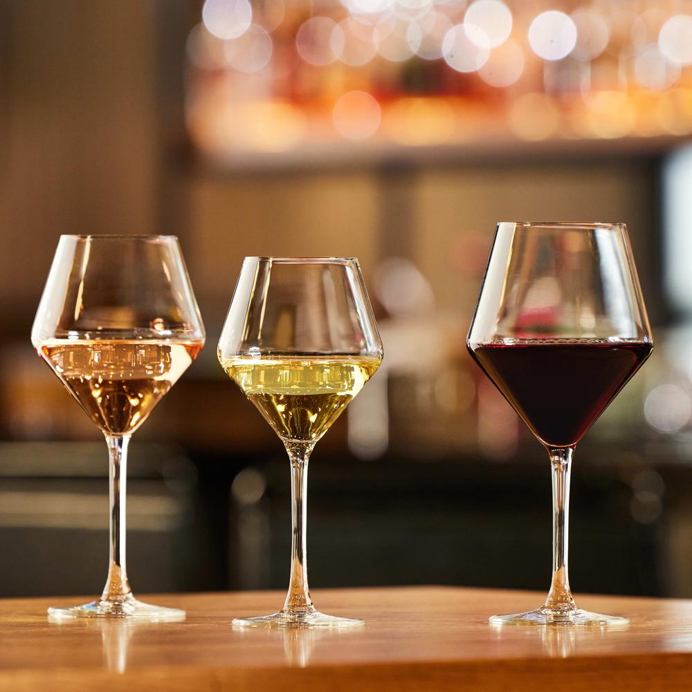 Libbey Contour 20 Oz Wine Glasses - Set of 12, Durable Crystal Clear Glassware for Red & White Wine, Perfect for Dinner Parties, Restaurants & Home Entertaining