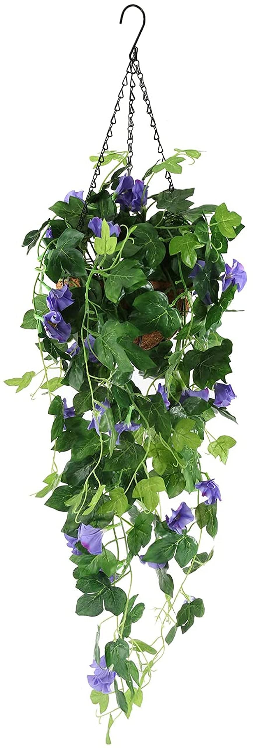 Artificial Morning Glory Silk Vines - Fake Hanging Flowers for Home, Garden, Wall & Fence Decor - Wedding, Christmas & Stairway Decoration - Perfect for Indoor/Outdoor Decor & Party Backdrops