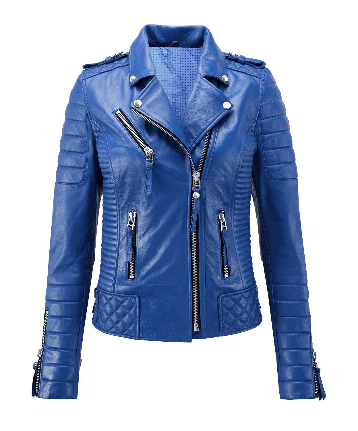 ABILEM Women's Genuine Lambskin Leather Jacket - Motorcycle Biker Bomber Jacket for Women | Stylish & Durable Outerwear for Riding, Travel & Everyday Fashion