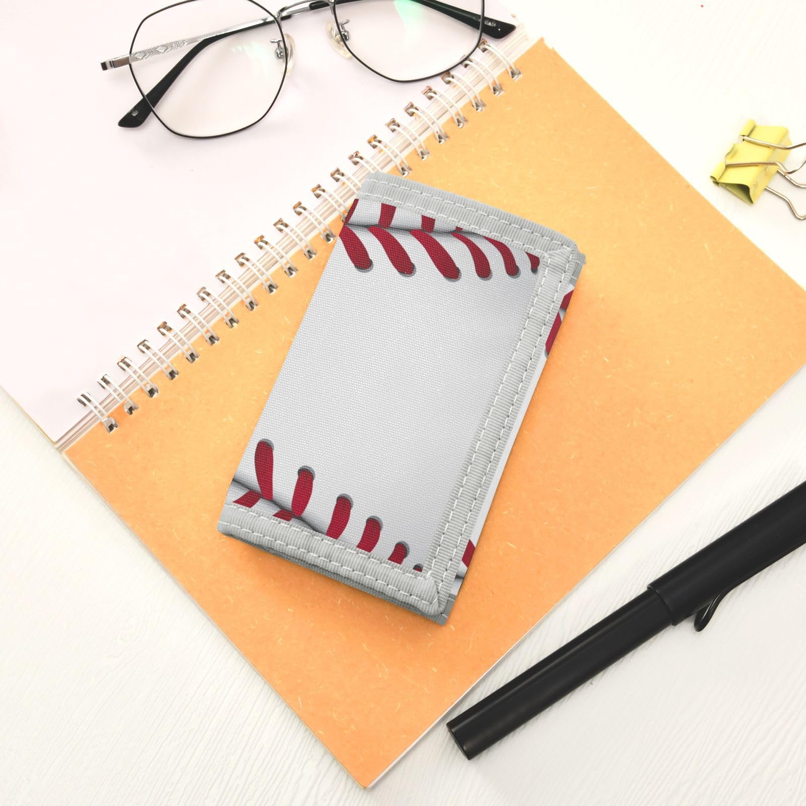 Baseball-Themed Kids Wallets for Boys & Girls - Sporty Trifold Wallet with Coin Pocket & Card Holder - Durable Toddler & Teen Wallet for School, Sports & Everyday Use