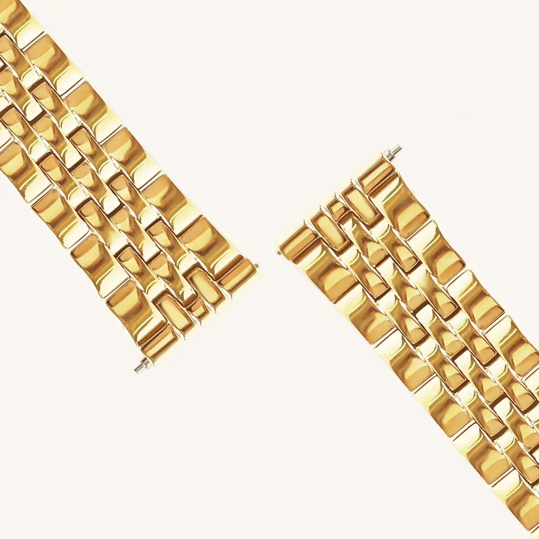 Premium Stainless Steel Link Watch Band - Adjustable & Durable Replacement Strap for Apple Watch, Samsung Galaxy, Fitbit - Perfect for Business, Casual & Formal Wear