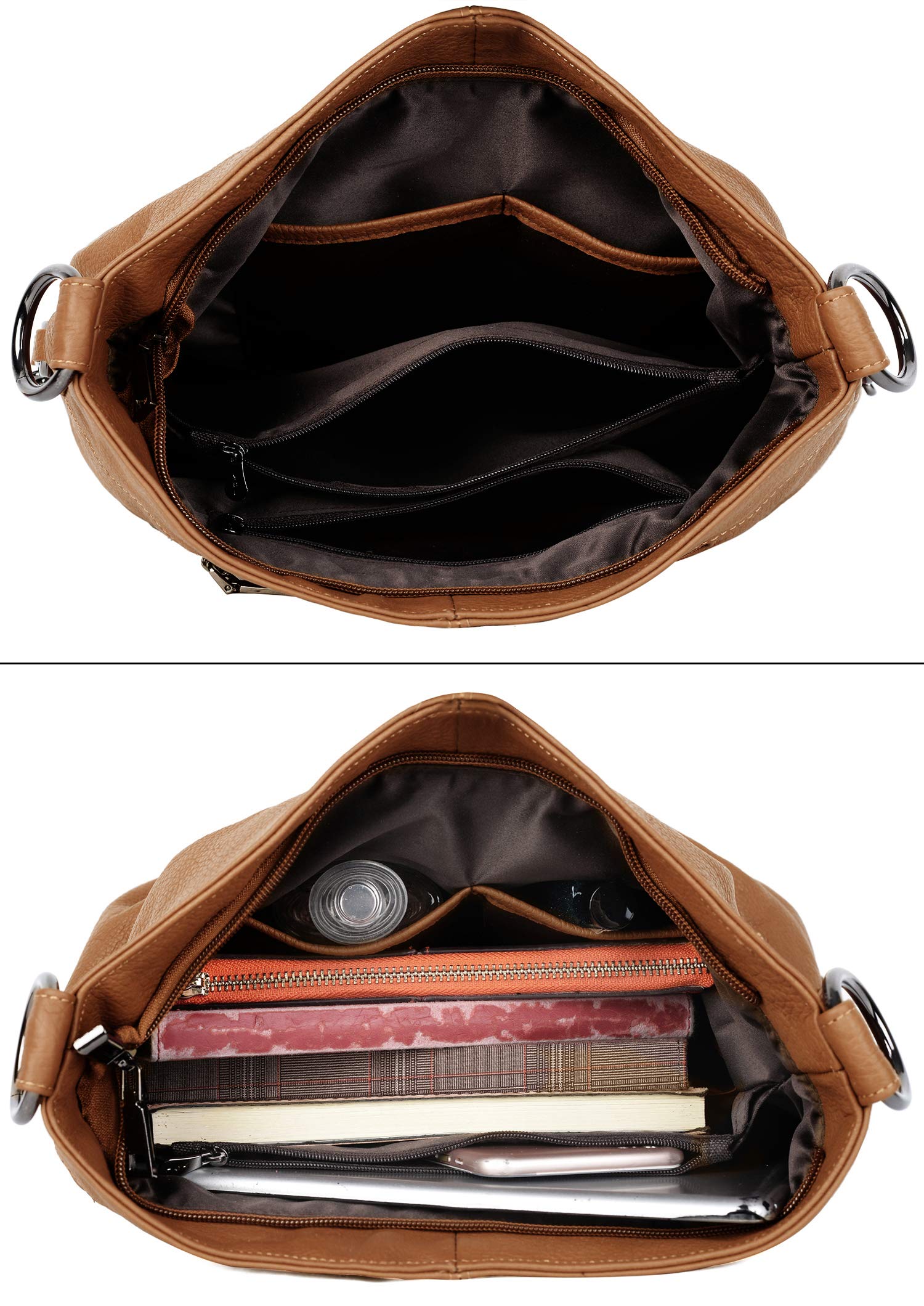 YALUXE Genuine Leather Shoulder Bag for Women - Stylish Hobo & Crossbody Purse for Work & Travel