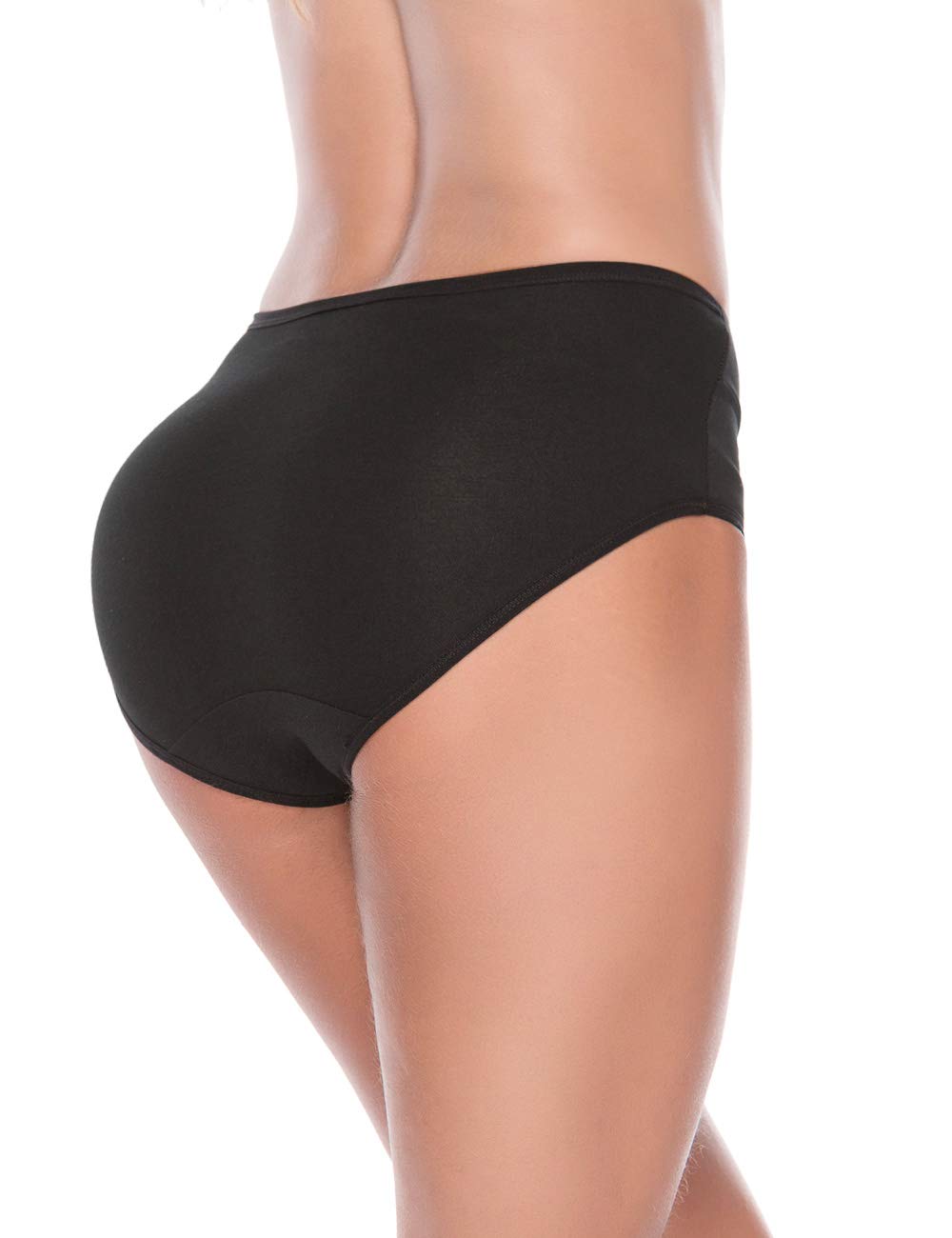 Women's Cotton Mid Waist Underwear - No Muffin Top Full Coverage Briefs - Soft Breathable Ladies Panties (Multipack) - Perfect for Everyday Wear, Workout & Sleep