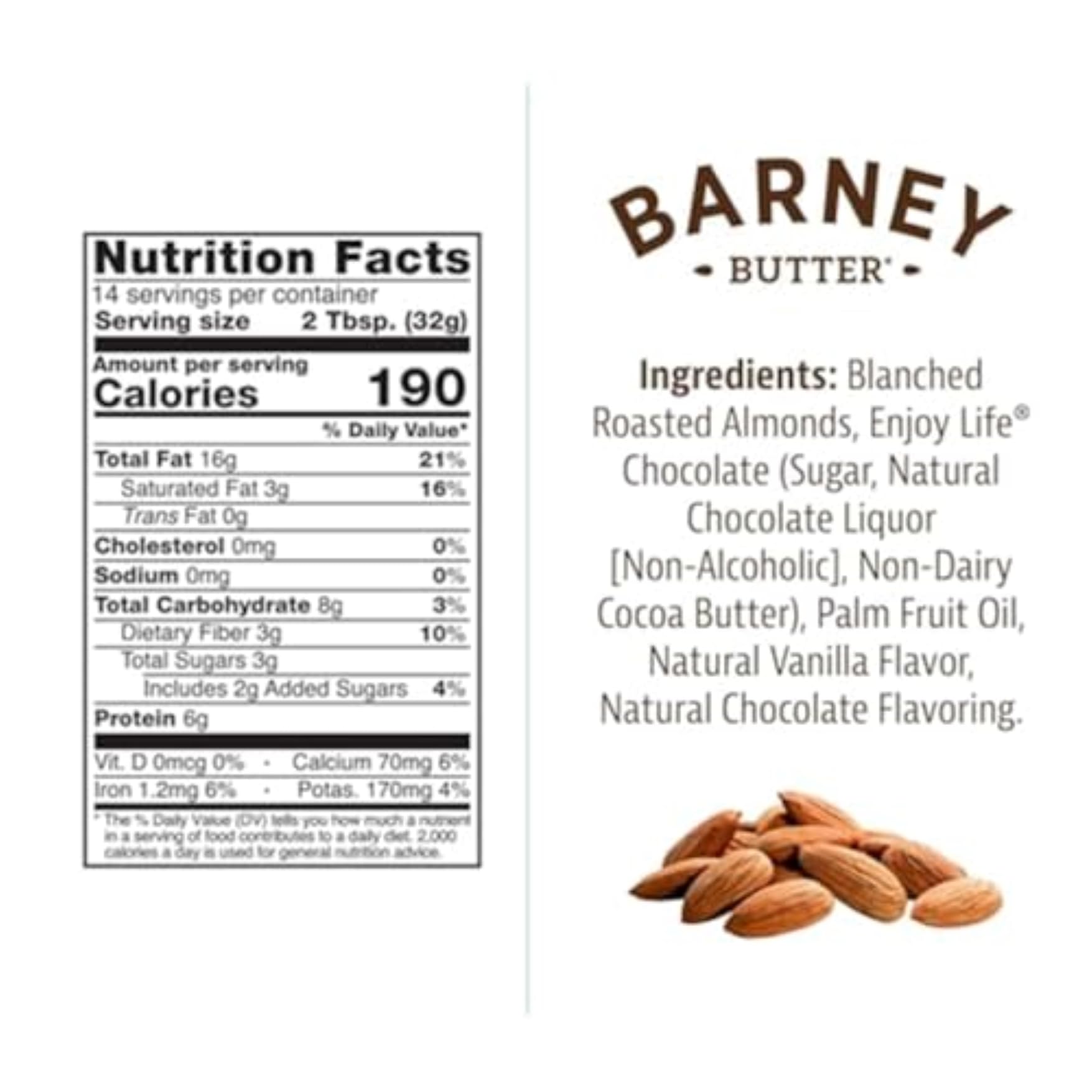 Organic Almond Butter with Cocoa & Coconut - No Stir, Non-GMO, Gluten-Free, Paleo & Keto Friendly (10oz) - Perfect for Smoothies, Baking & Healthy Snacks