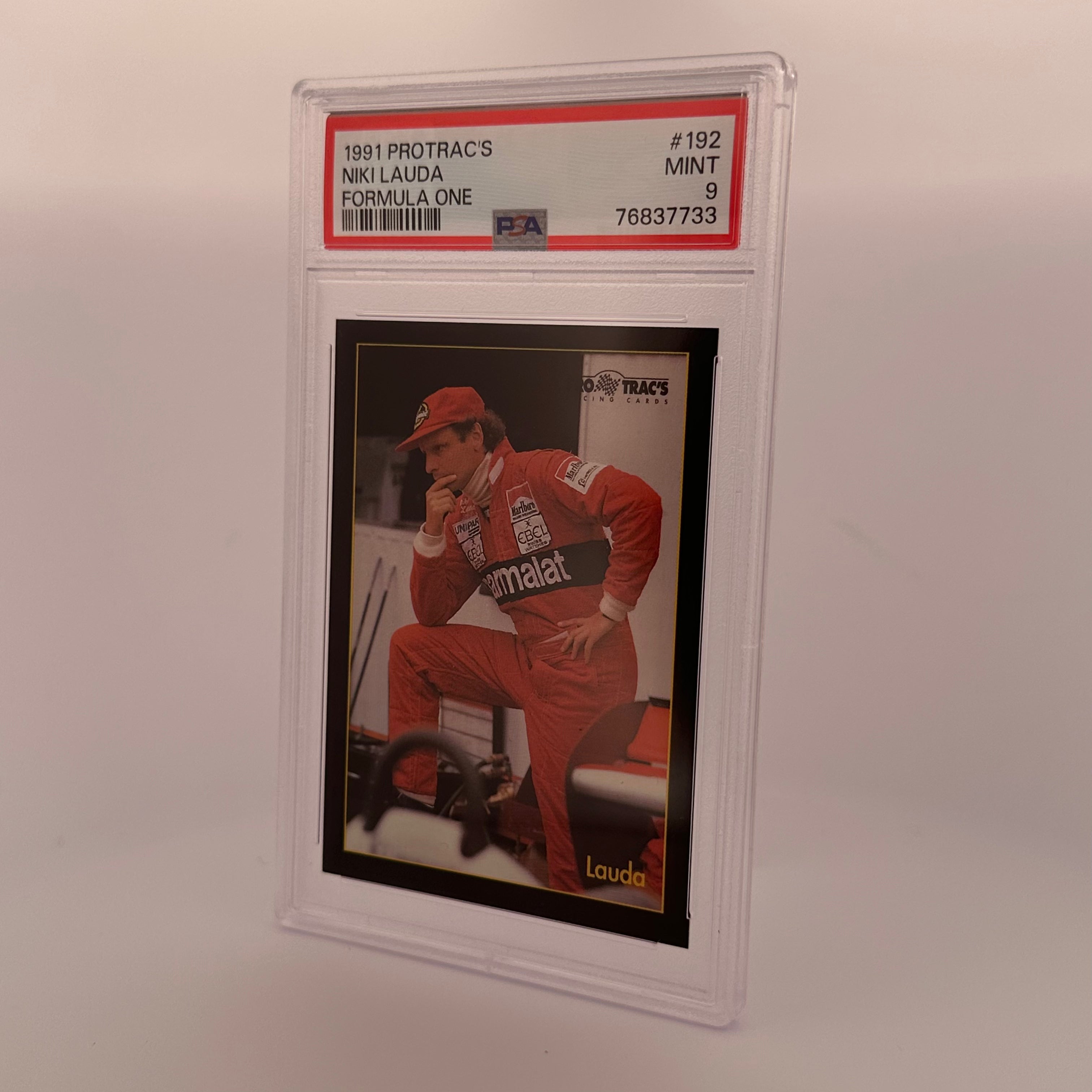 PSA 9 Graded 1991 Niki Lauda #192 ProTrac's Formula One Racing Card - Perfect for Collectors, F1 Memorabilia & Sports Enthusiasts