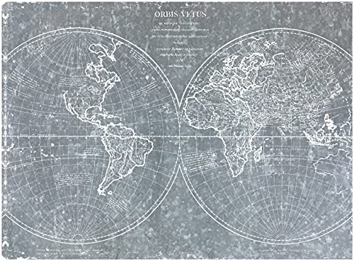 Galvanized World Map