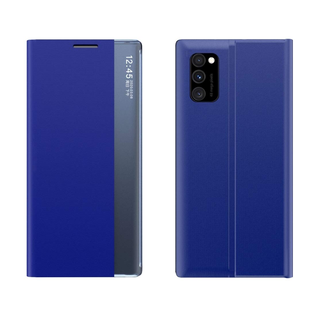 Magnetic Flip Phone Case for Samsung Galaxy M30s - Horizontal Stand, Sleep/Wake Function, Dark Blue Protective Cover with Card Holder | Perfect for Work, Travel & Everyday Use