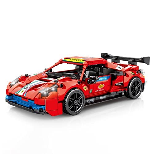 Speed Red Racing Car Building Blocks Kit (826PCS) - Creative Toy for Boys & Adults