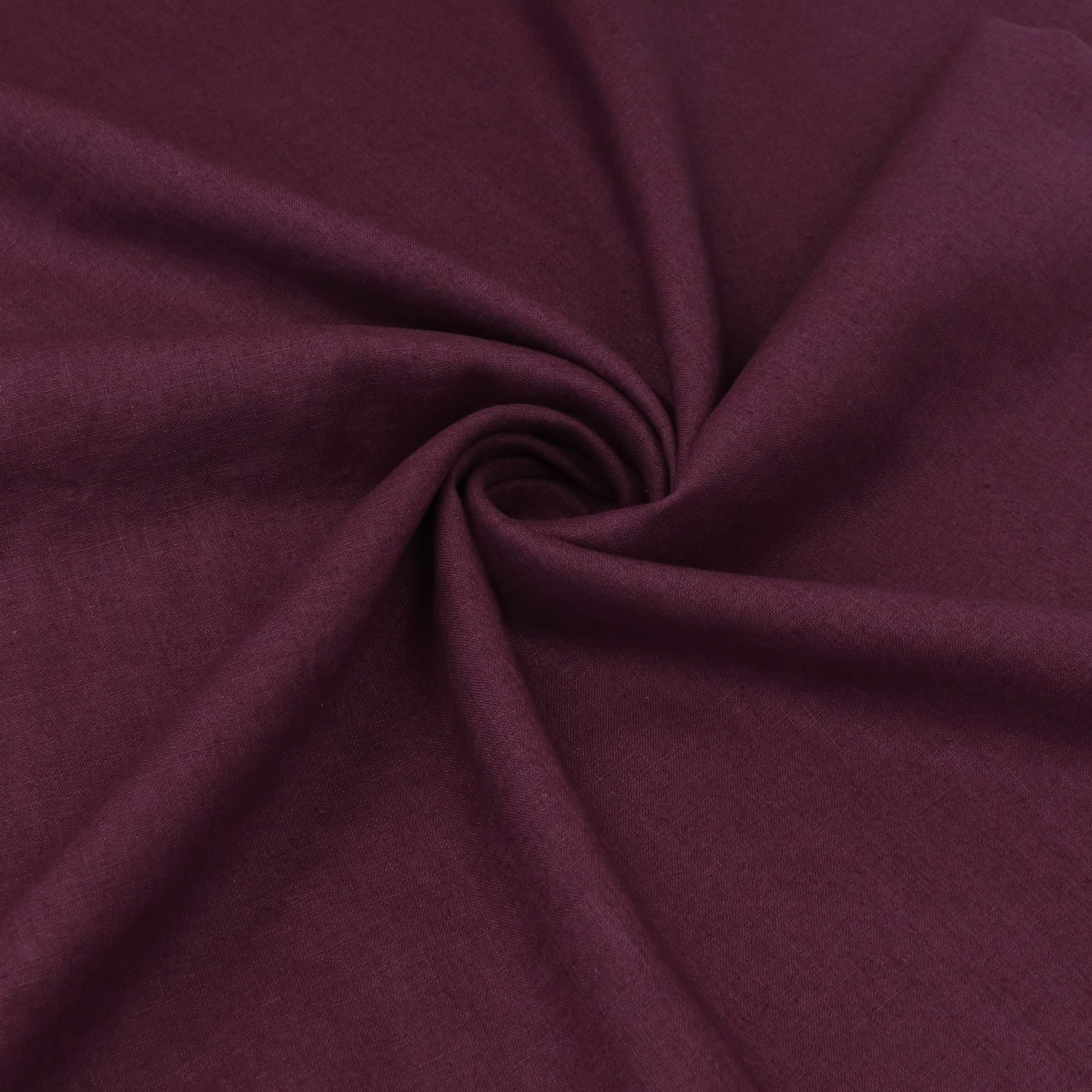 Premium Washed Linen Cotton Blend Lightweight Fabric - Plum Color (59cm Wide) for DIY Clothing, Home Decor & Craft Projects