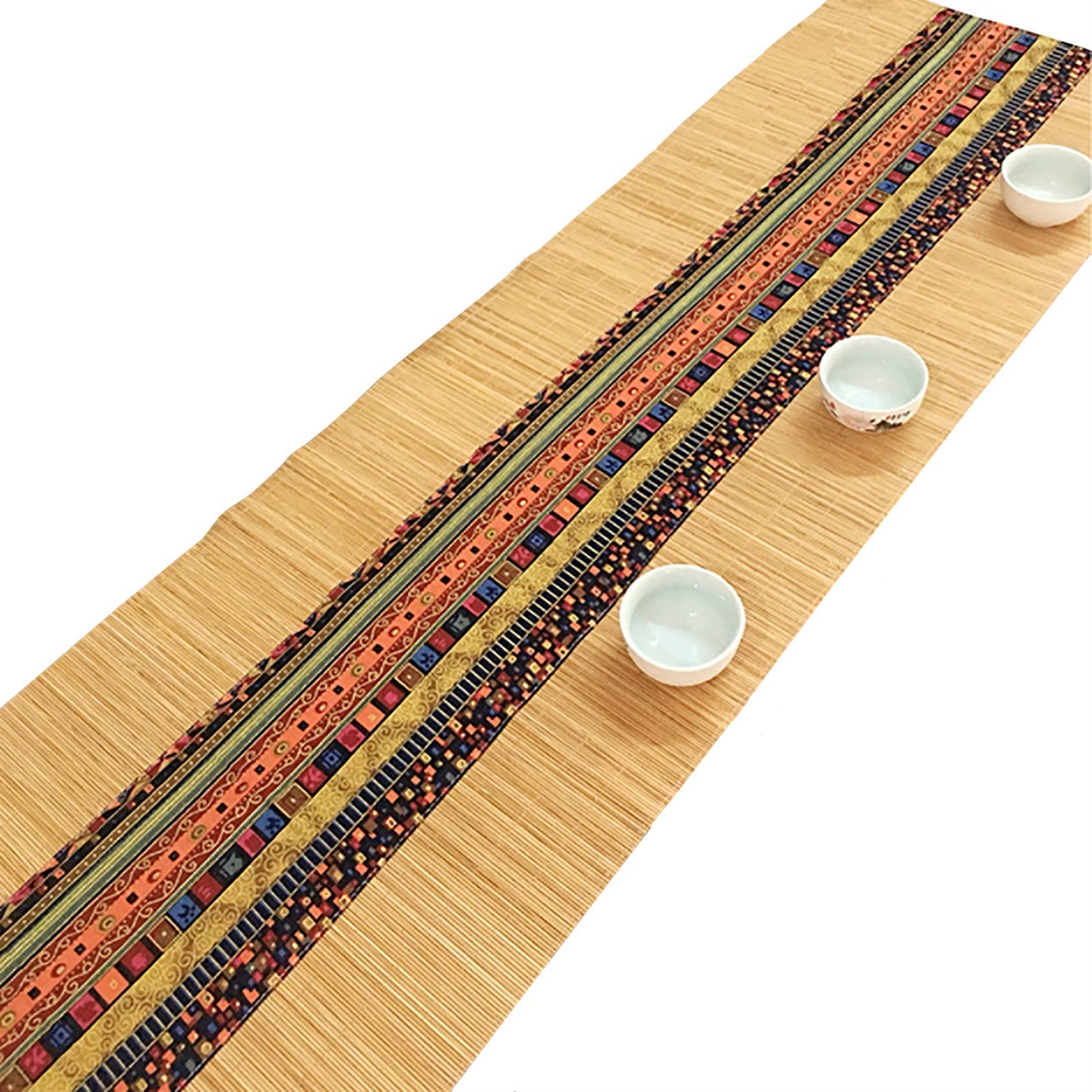 Premium Bamboo Table Runner - 30x330cm Non-Slip Heatproof Placemat for Dining Table, Dresser & Sideboard | Eco-Friendly Home Decor | Wipe Clean Surface | Perfect for Tea & Coffee Service, Dinner Parties & Kitchen Protection (Original Color)