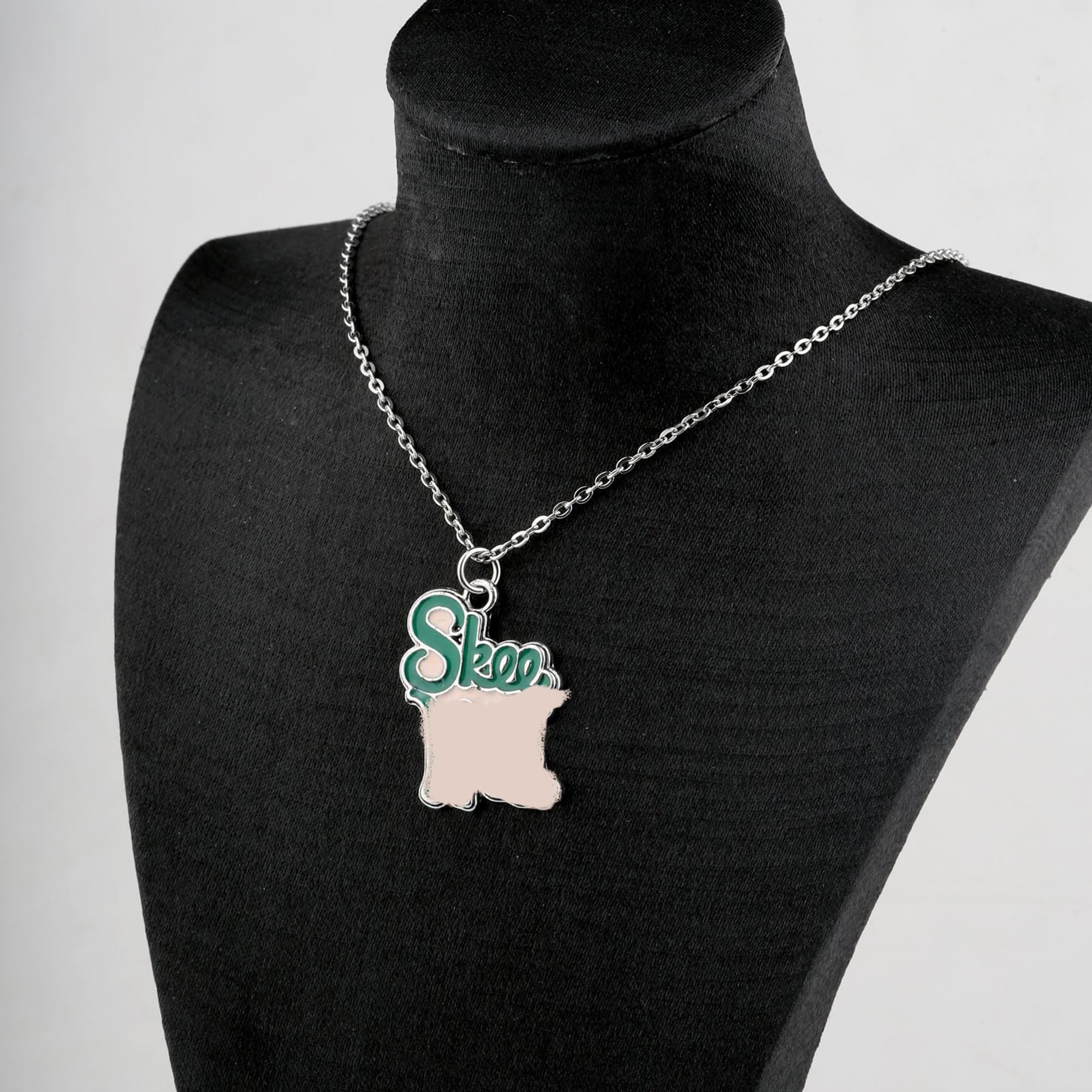 POTIY Pink and Green Sorority Gift Skee Pendant Necklace - Graduation Jewelry for Women | Perfect for Sorority Sisters, College Graduation Gifts & Special Occasions