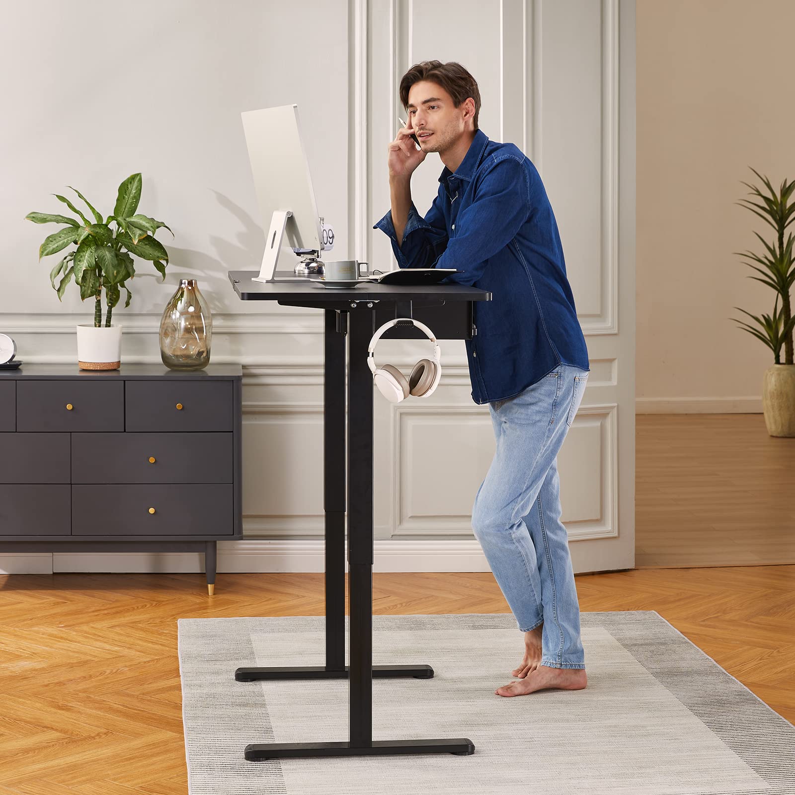 ErGear Electric Standing Desk Frame - 4 Memory Height Settings, Adjustable Table Legs up to 47.2