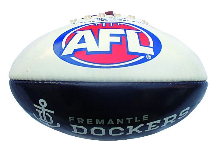 Burley PVC AFL Dockers Football 20cm - Official Size Game Ball for Australian Rules Football - Perfect for Training, Matches, and Backyard Play