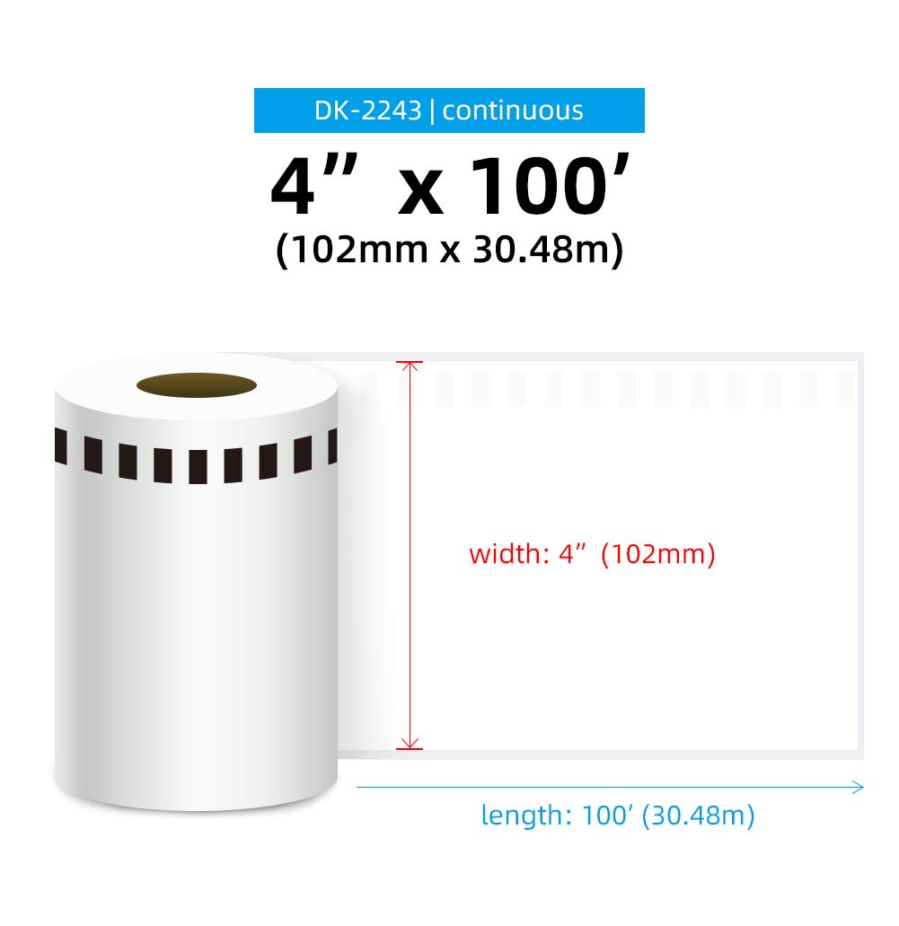 Label Orison DK-2243 Continuous White Paper Labels 4