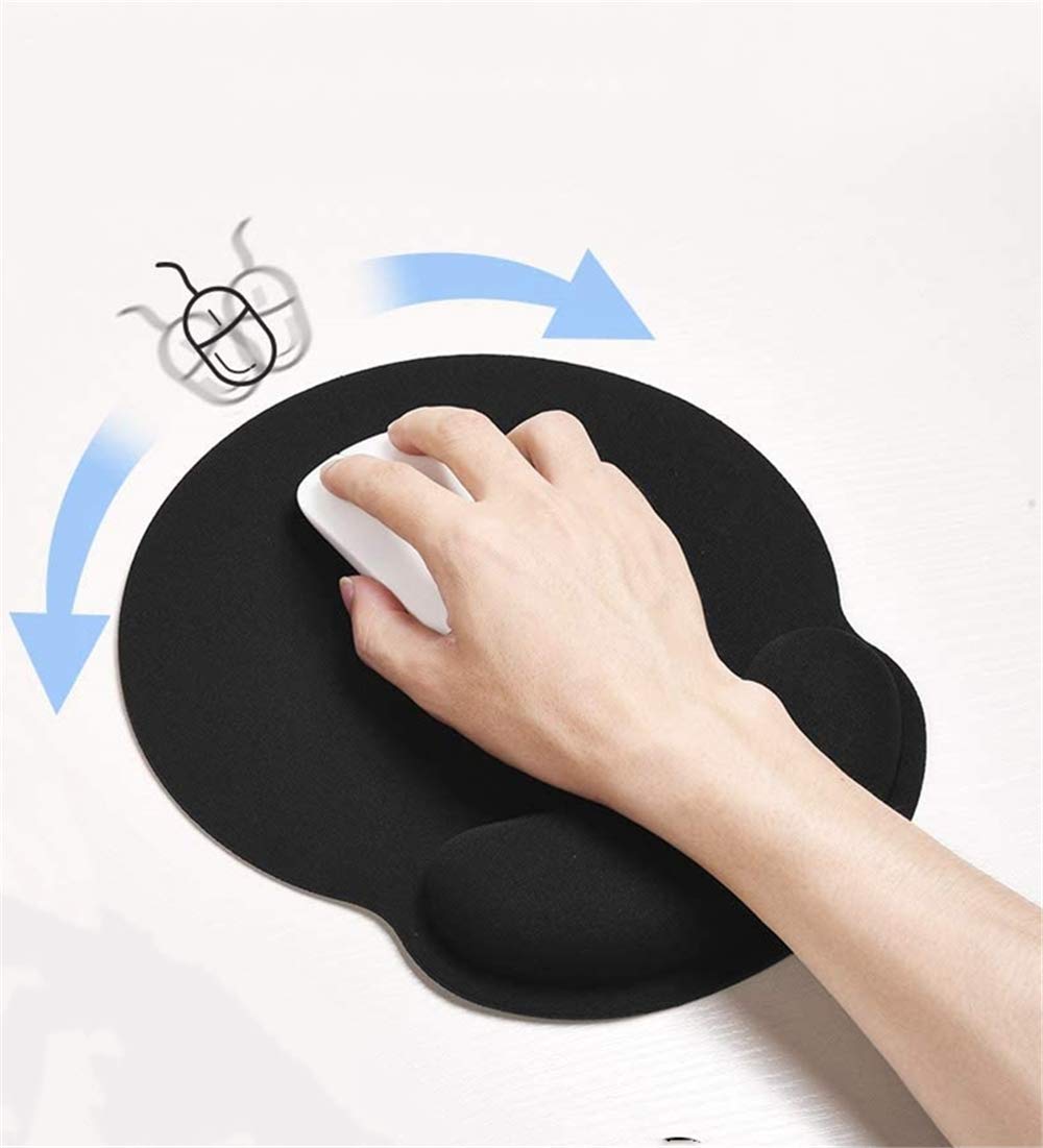 Ergonomic Mouse Pad with Wrist Support - Halloween Witch Dancing Party Design - Non-Slip PU Rubber Base for Computers & Laptops - Perfect for Gaming, Home Office & Easy Typing - Great Gift for Halloween & Cosplay Enthusiasts