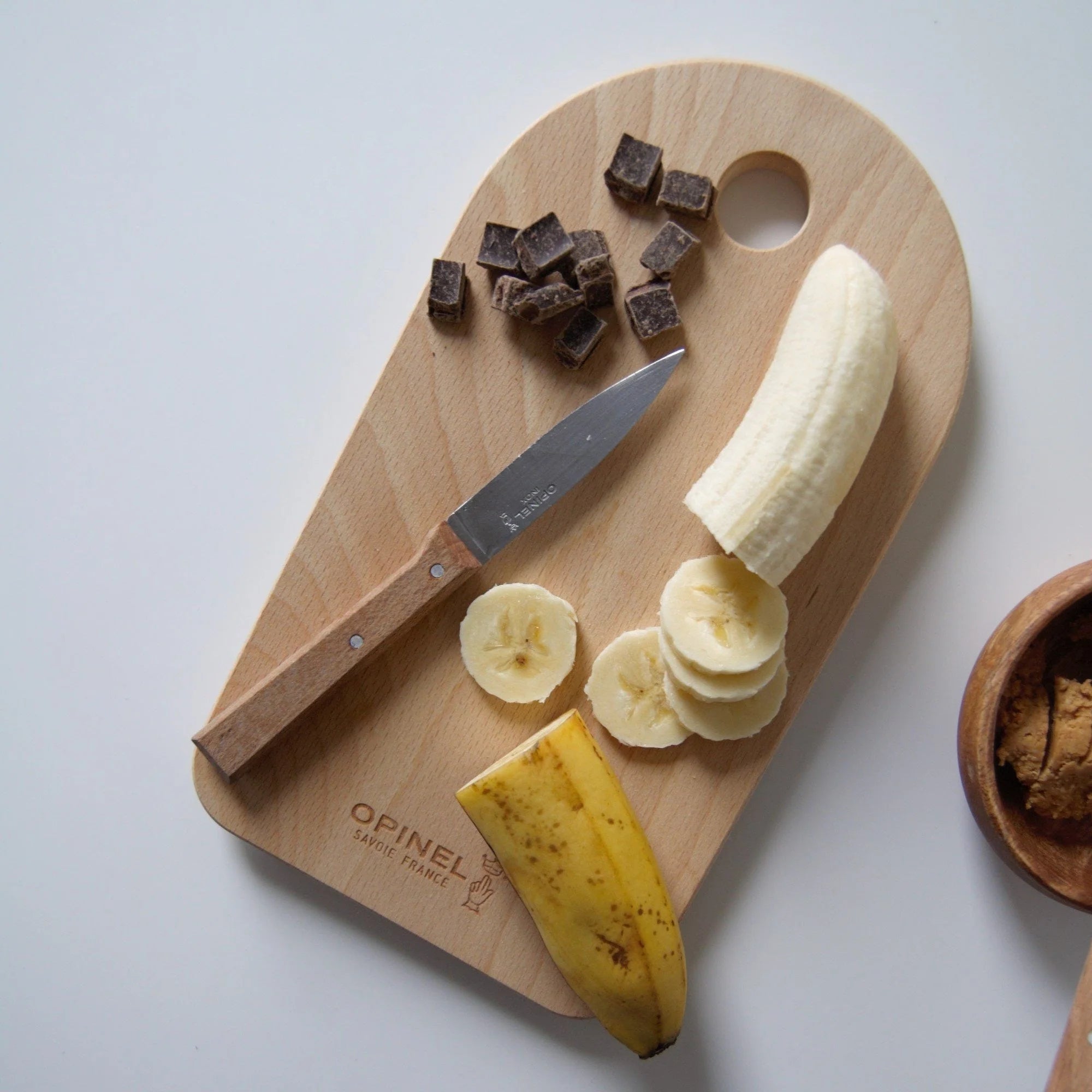 Opinel Parallele 3 Paring Knife - High Carbon Stainless Steel Blade, Ergonomic Wooden Handle - Perfect for Fruit Peeling, Vegetable Slicing & Kitchen Prep