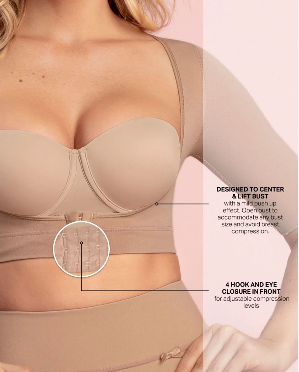 Invisible Super Comfy Upper Arm Shaper Compression Vest for Women - Slimming Seamless Shapewear for Toning & Posture Support - Perfect Under Dresses, Tops & Workout Clothes