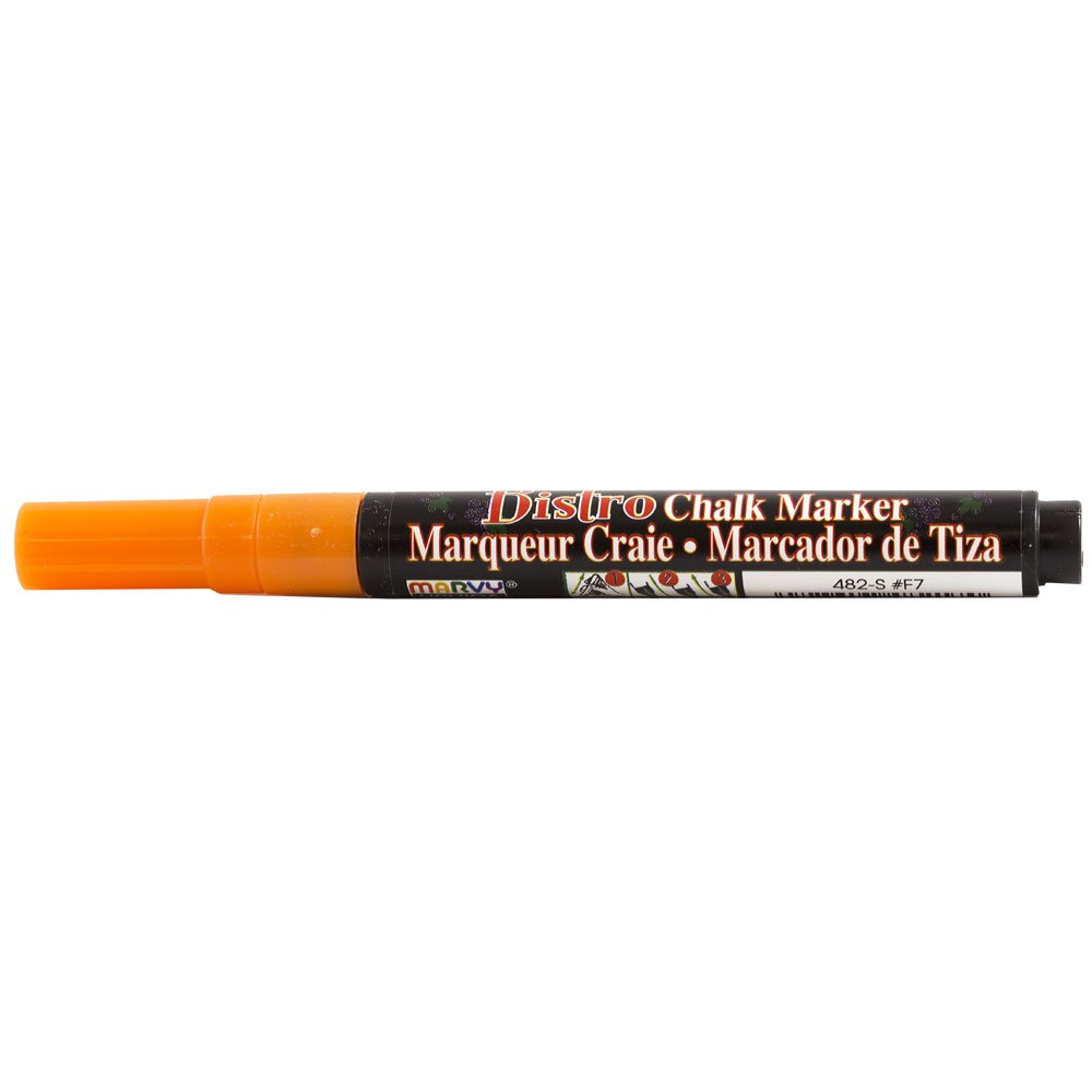 Dustless Erasable Chalk Markers - Fine Point Liquid Chalk Pens for Whiteboards, Glass & Chalkboards - Vibrant Orange Marker - Perfect for Restaurants, Classrooms & DIY Projects
