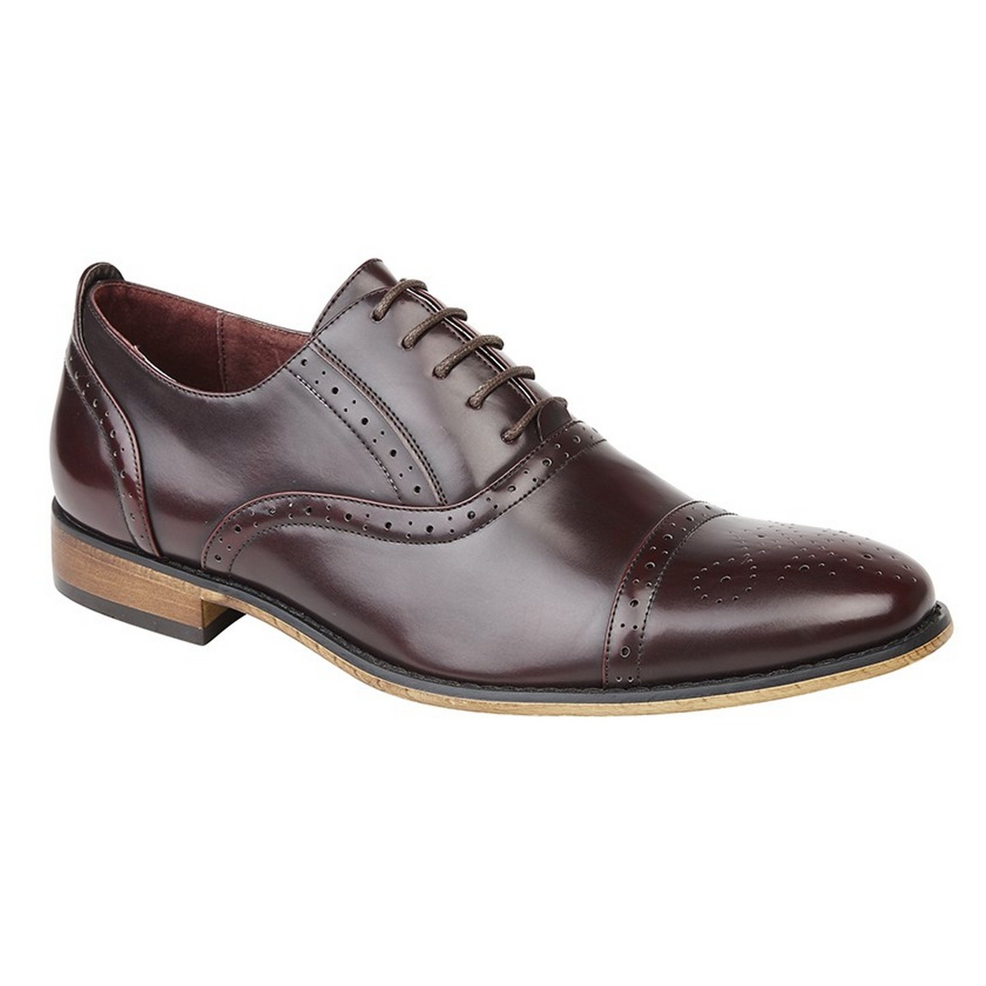 Goor Boys' Capped Lace Oxford Brogue Shoes - Classic Leather School Dress Shoes for Kids, Formal Occasions & First Communion