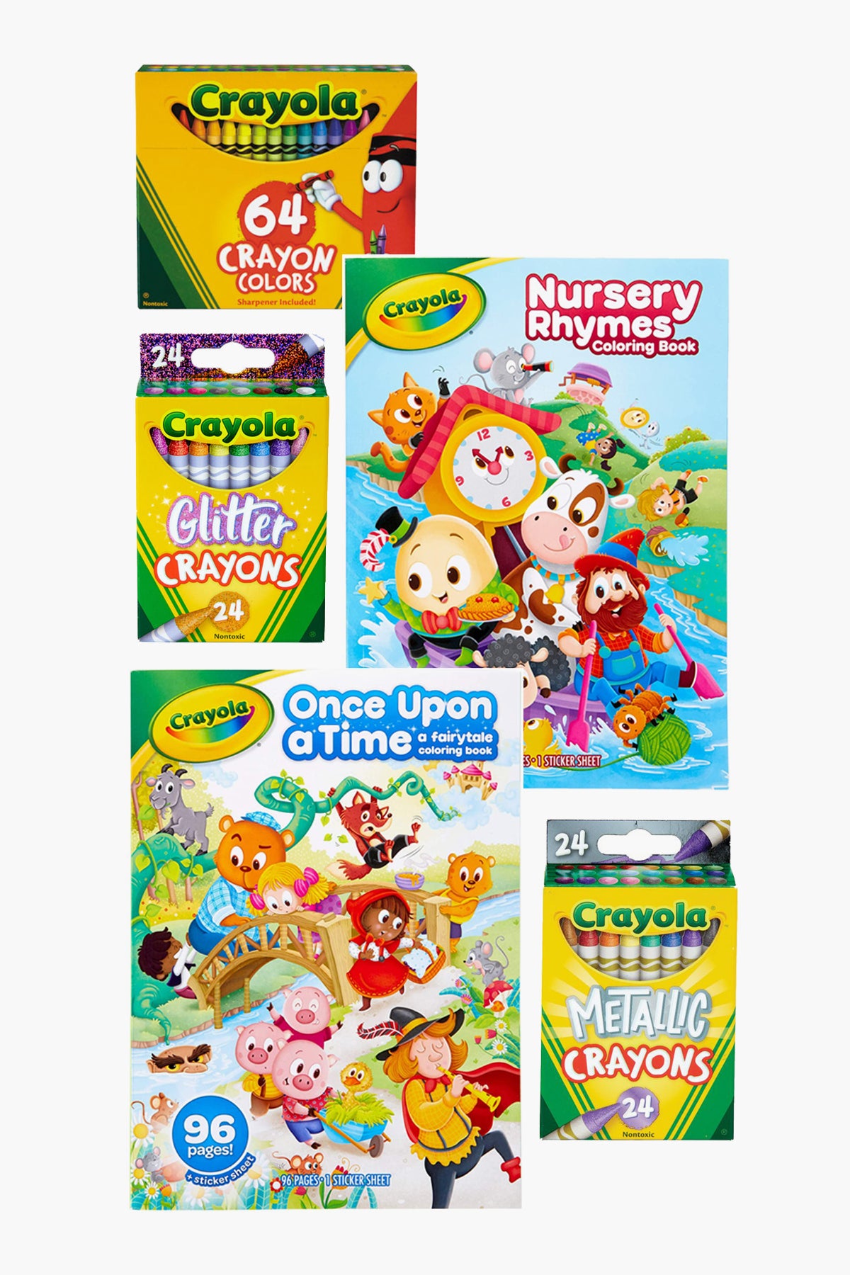 Crayola Kids Coloring Set - 64 Vibrant Crayons, 20 Coloring Pages, Art Supplies for Children - Perfect for Home, School & Travel Activities
