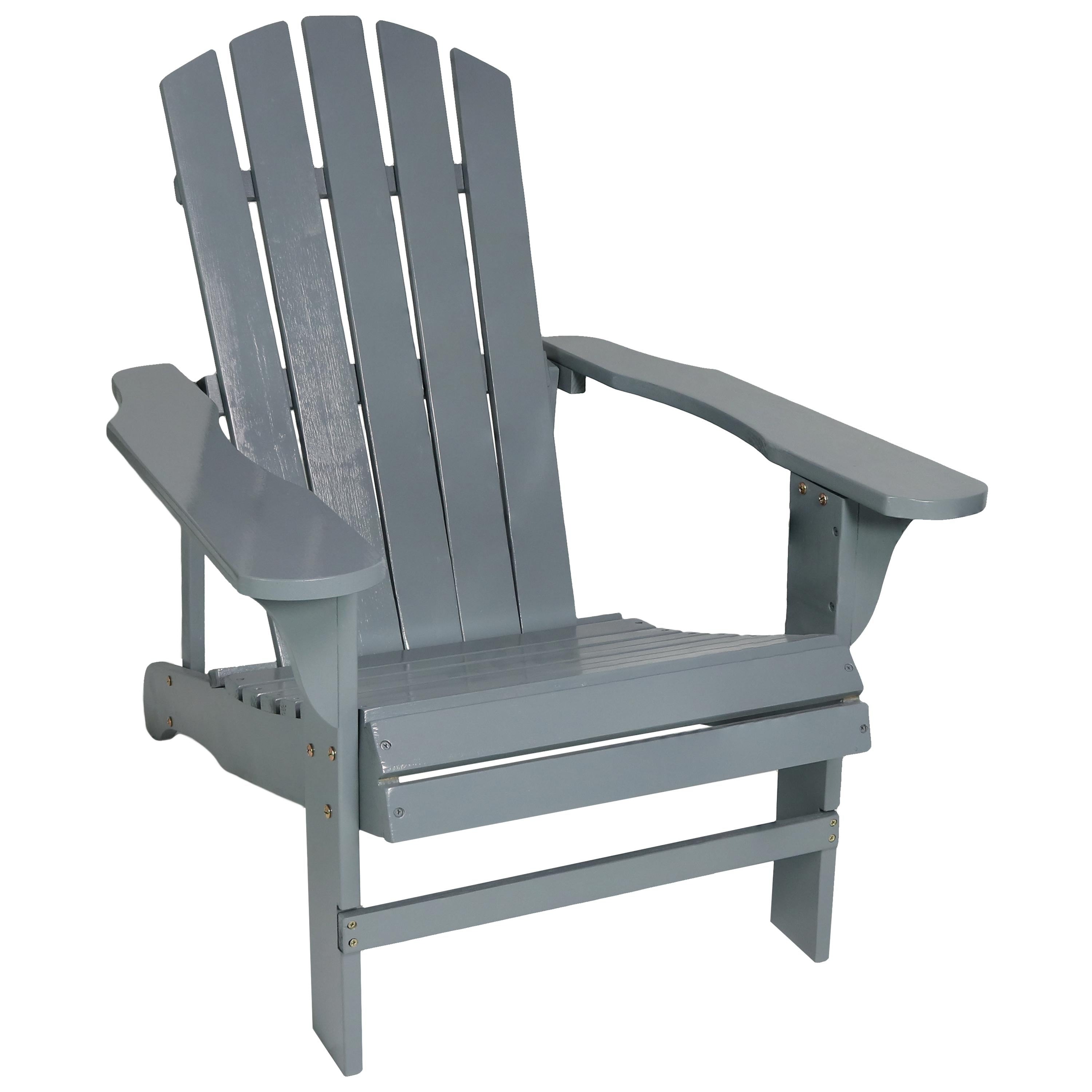 Coastal Bliss Wooden Adirondack Chair - Weather-Resistant Outdoor Patio Furniture for Beach, Garden & Backyard Relaxation
