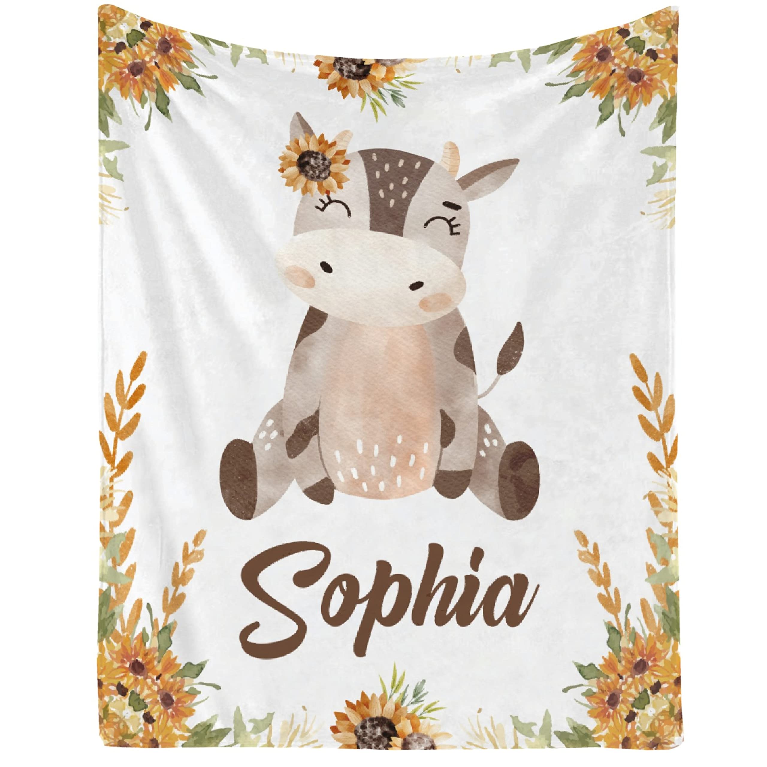 Personalized Baby Blanket - Custom Name Flannel Throw for Nursery, 30x40 Inches - Soft & Lightweight for Toddlers & Newborns, Perfect Gift & Bed Decor