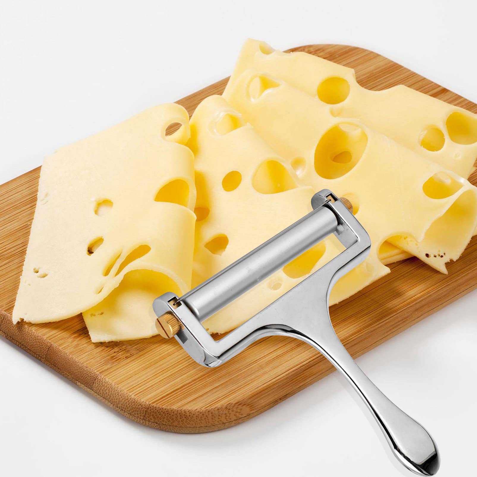 DOITOOL Stainless Steel Cheese Slicer - Adjustable Kitchen Tool for Hard & Soft Cheeses - Perfect for Sandwiches, Charcuterie Boards & Cooking