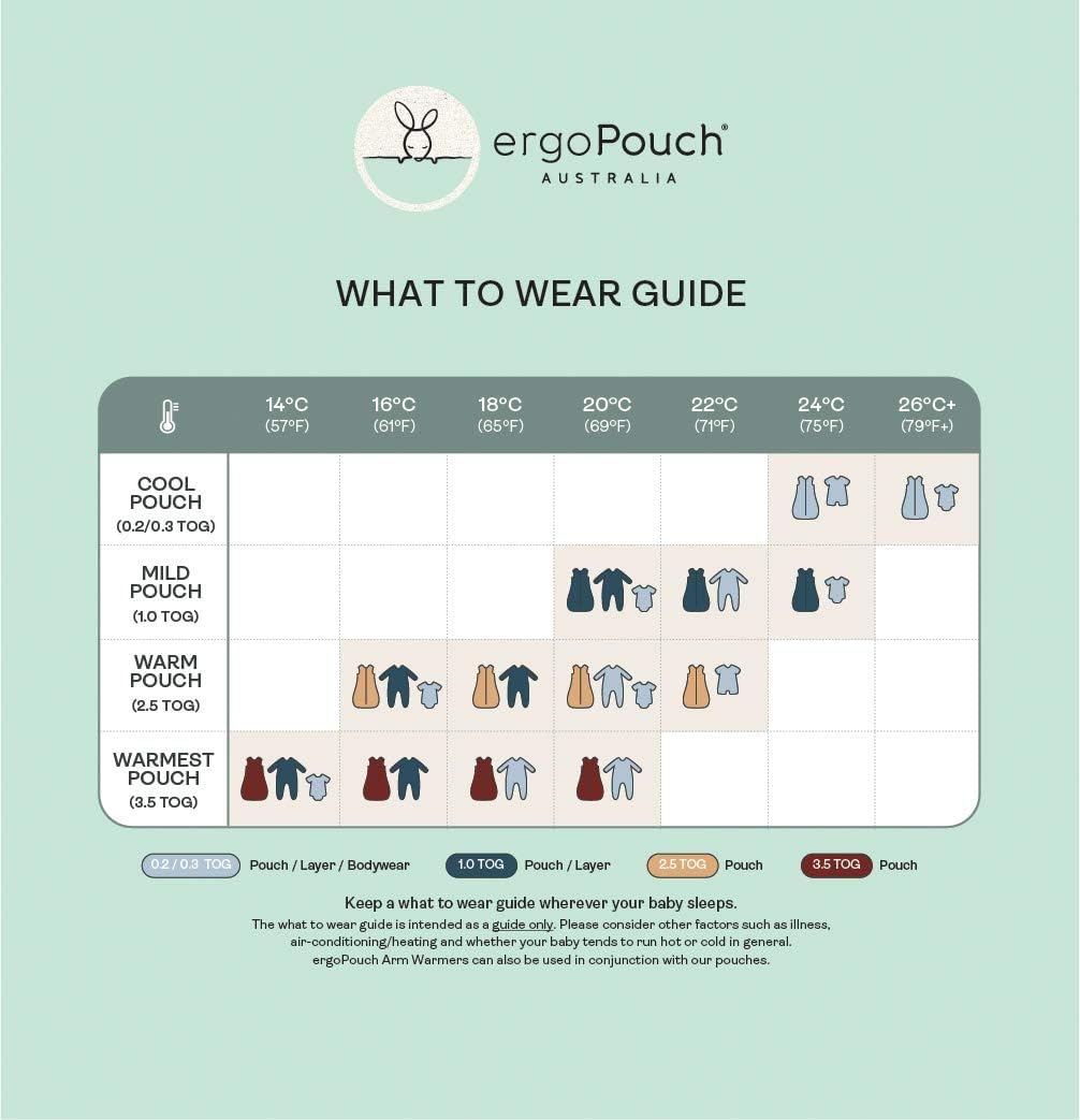 ErgoPouch Jersey Baby Sleep Sack - Long Sleeve Organic Cotton Sleeping Bag for Infants & Toddlers - Soft, Breathable & Comfortable Wear for Nursery, Daycare & Home Use