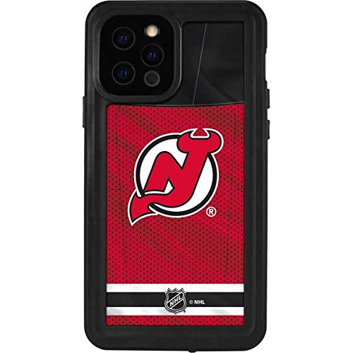 Waterproof iPhone 12 Pro Case with NHL New Jersey Devils Home Jersey Design - Officially Licensed Durable Protection for Swimming, Outdoor Sports & Daily Use