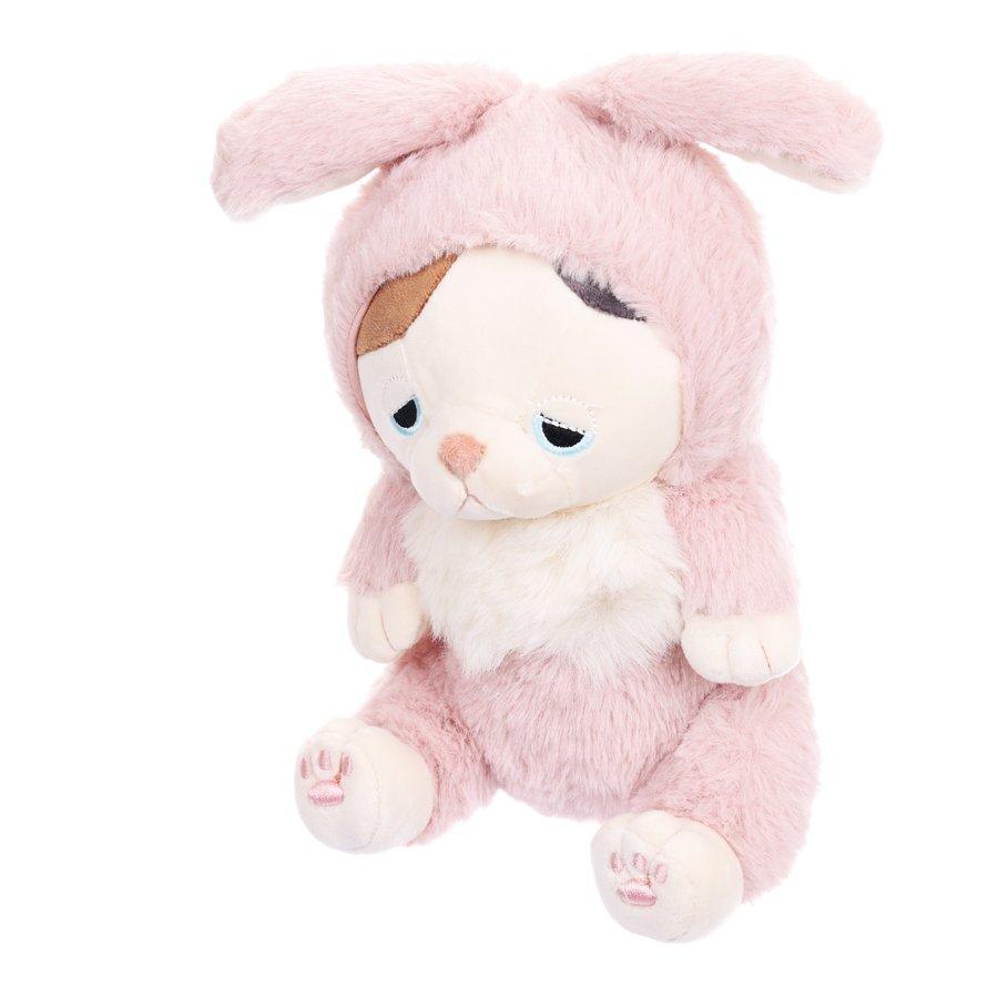 LIV HEART Nemunemu Soft Plush Stuffed Animals - Rabbit & Cat (145g) | Cute & Huggable Plush Toy for Kids, Adults | Perfect for Gifts, Bedroom Decor, and Stress Relief